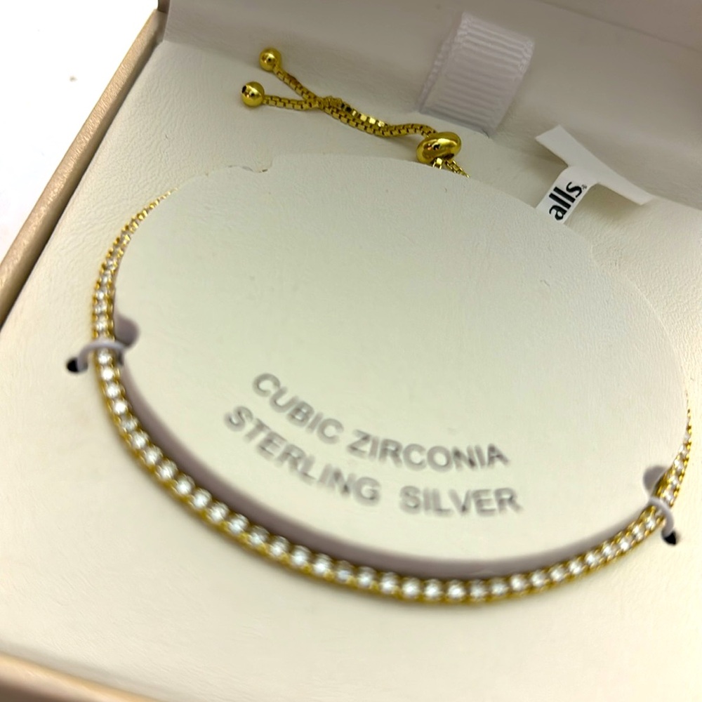 Racheal Zoe! Cubic zirconiaonia! Sterling silvery bracelet - Picture 5 of 9